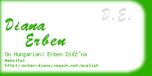 diana erben business card